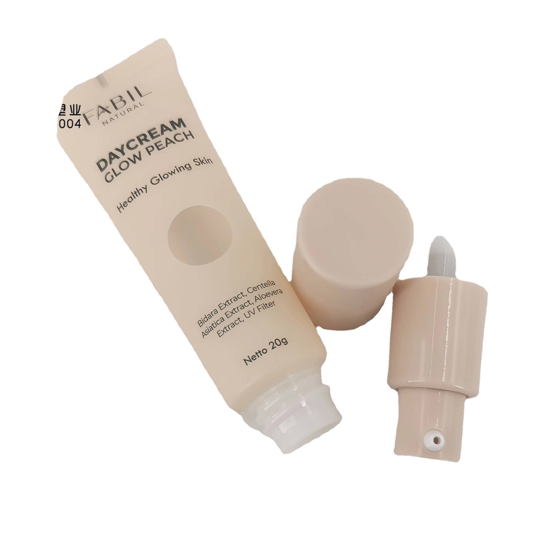 25PE有色乳膏管配尖嘴泵头